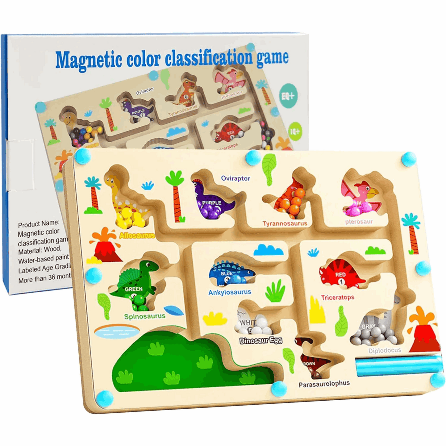 Tablero de Laberinto Magnético con Bolitas de Colores