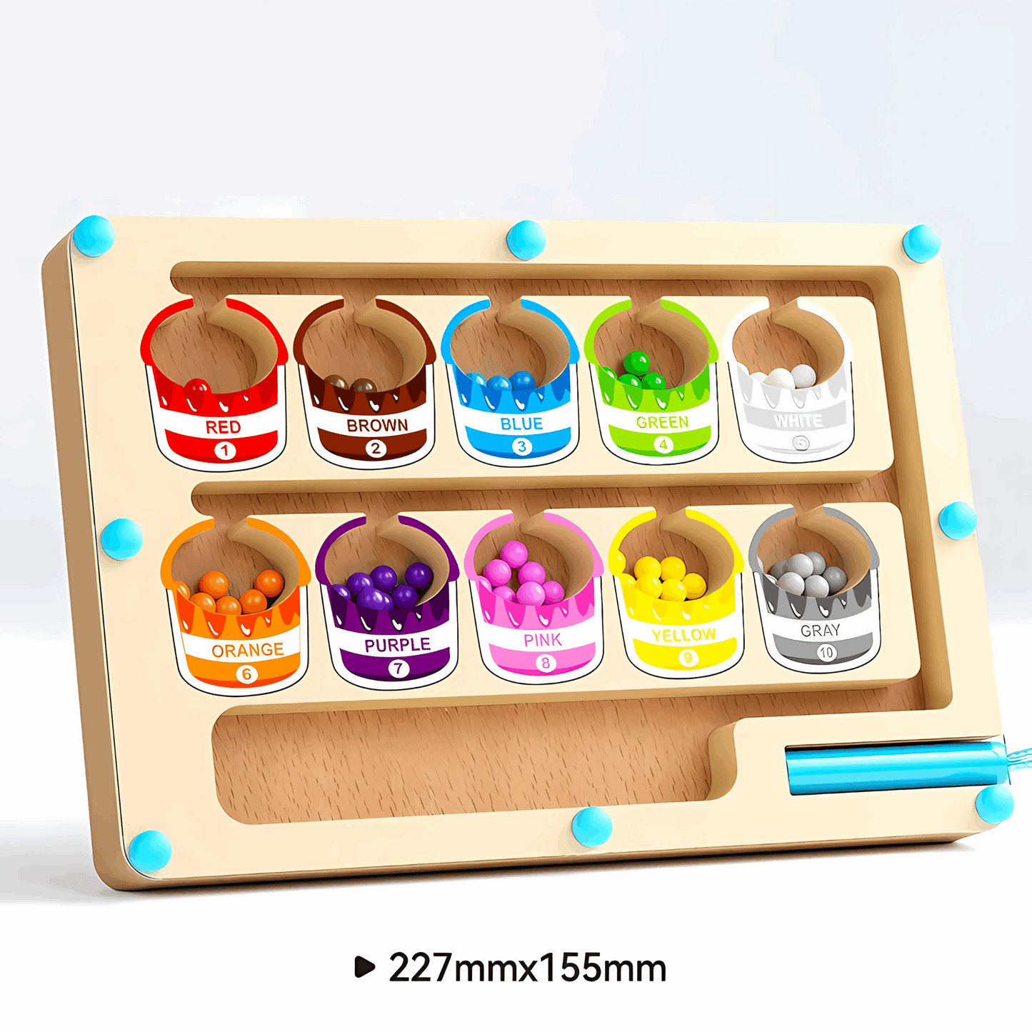 Tablero de Laberinto Magnético con Bolitas de Colores