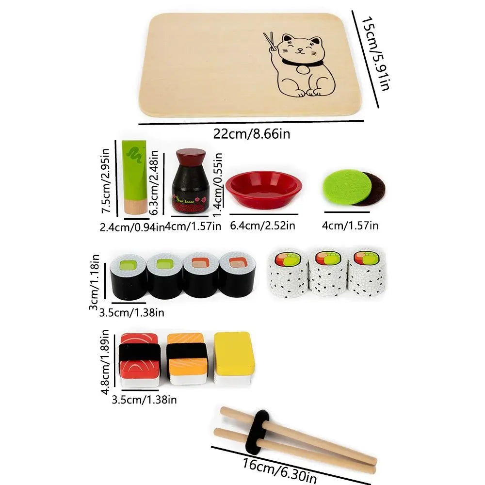 Set de cocina de madera – Sushi japonés