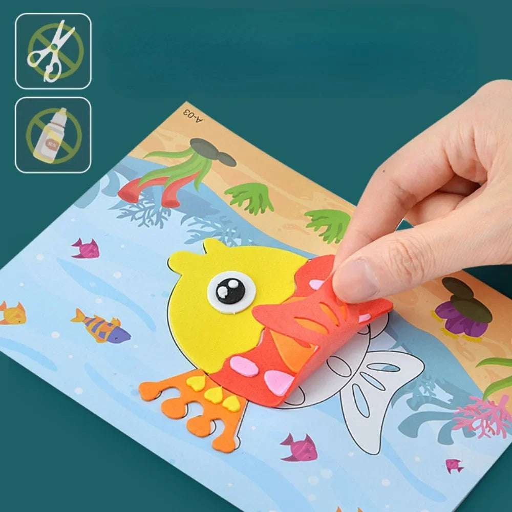 Set 10 dibujos para pegar y pintar