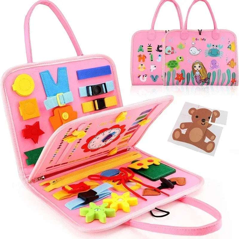 Busy Board Montessori – Maleta de Actividades Educativas
