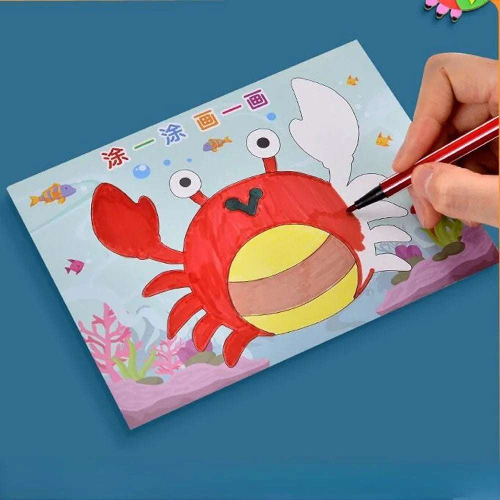 Set 10 dibujos para pegar y pintar