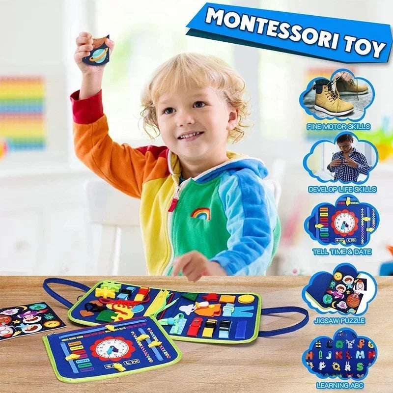 Busy Board Montessori – Maleta de Actividades Educativas