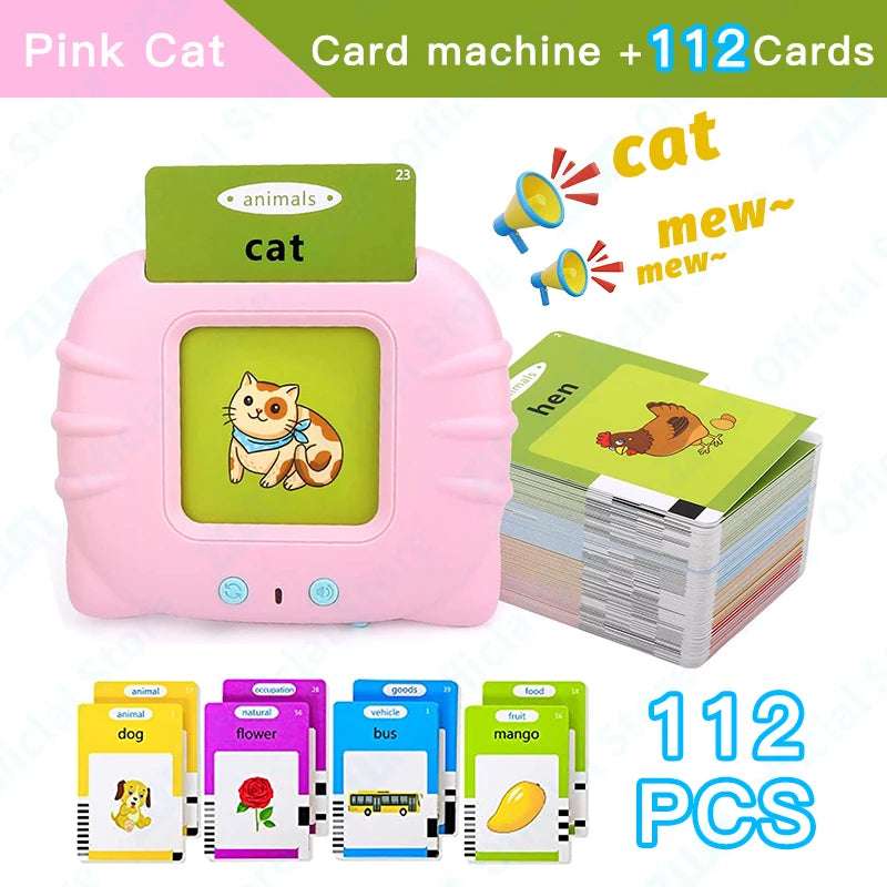 Máquina de Tarjetas Didácticas – 112 Palabras en Inglés con Sonido