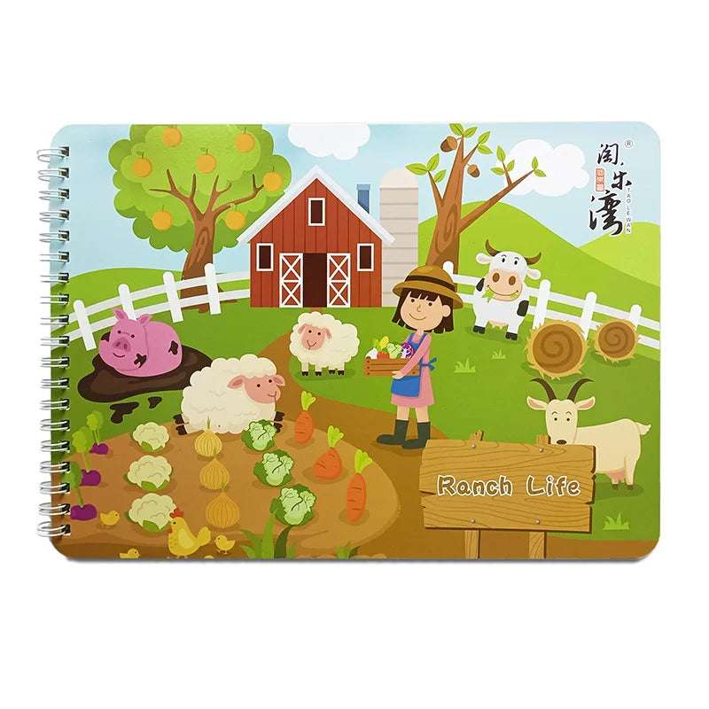 Libro de actividades con stickers - Quiet books temáticos