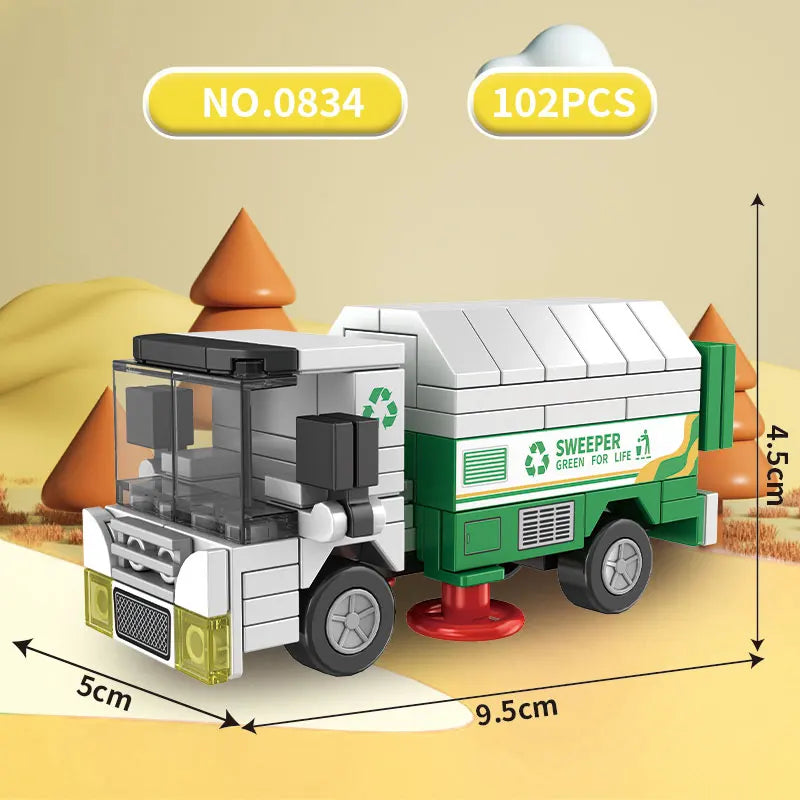 Vehículos de Construcción y Ciudad con Bloques Lego