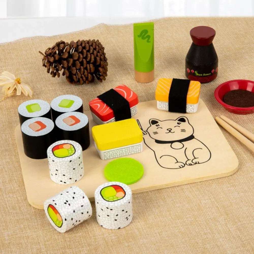 Set de cocina de madera – Sushi japonés