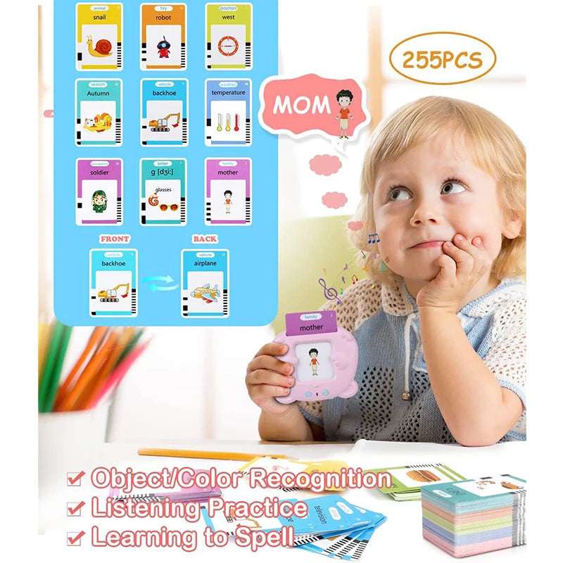 Máquina de Tarjetas Didácticas – 112 Palabras en Inglés con Sonido