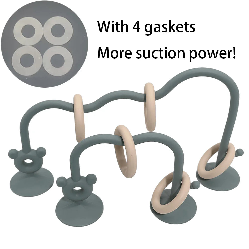 Circuito con anillos - Juguete de mesa con ventosa
