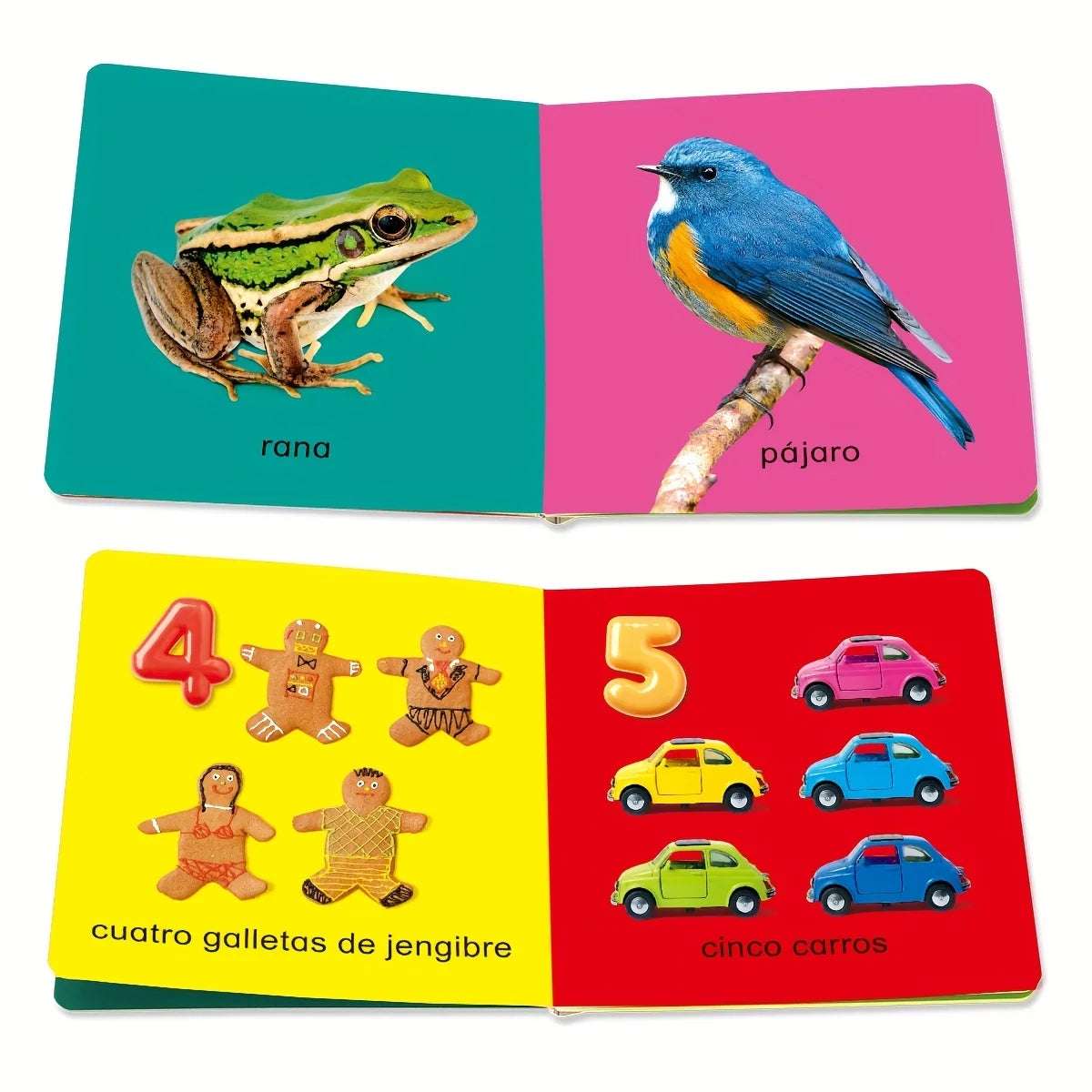 Set de 6 Libros de Cartón para Bebés | Colores, Números, Animales y Más