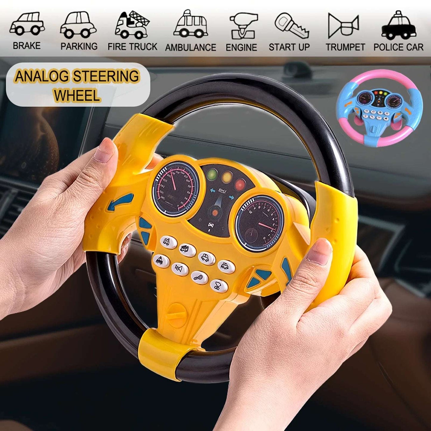 Volante de auto con sonido