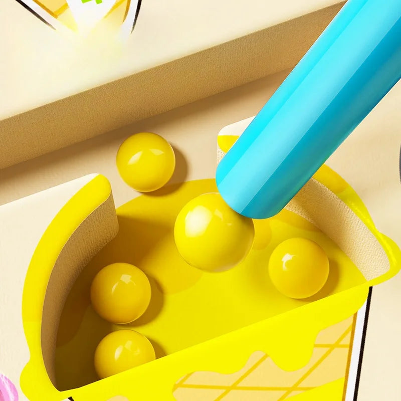 Tablero de Laberinto Magnético con Bolitas de Colores