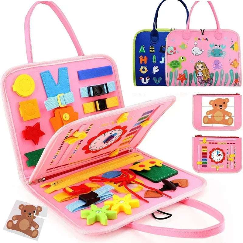 Busy Board Montessori – Maleta de Actividades Educativas