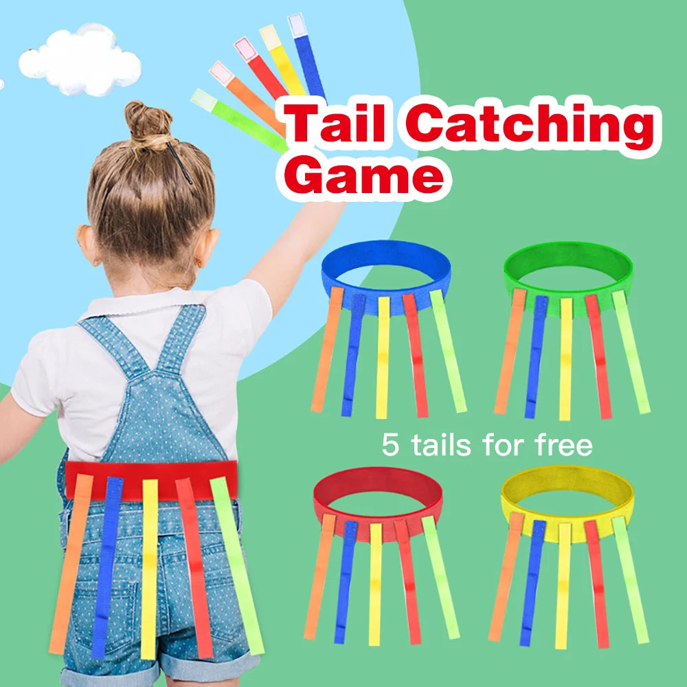 Juego de Atrapa-Colas – Cinturón con Cintas para Juegos en Movimiento