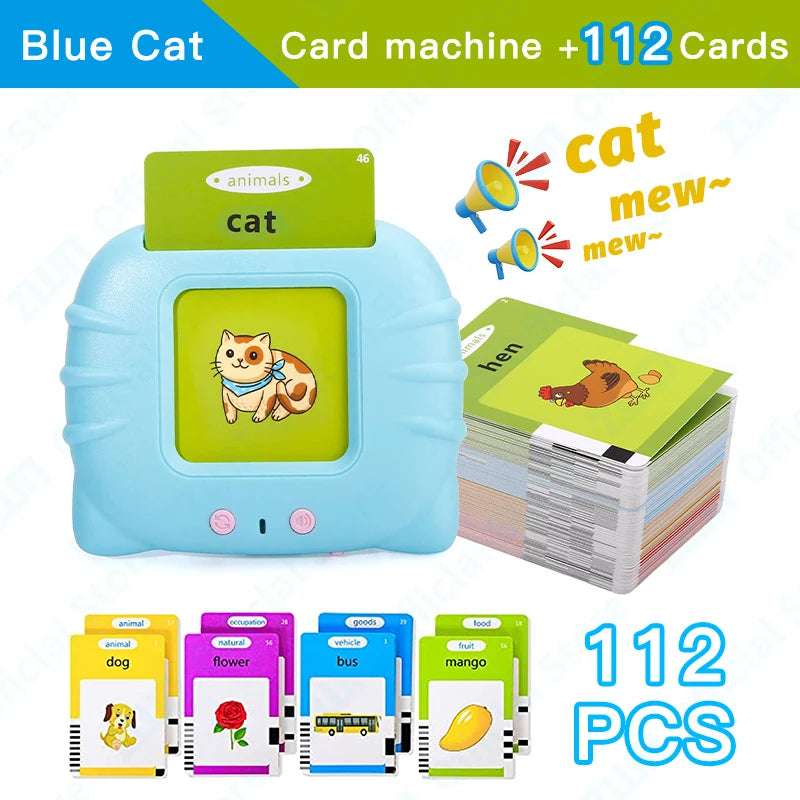 Máquina de Tarjetas Didácticas – 112 Palabras en Inglés con Sonido