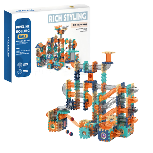 Circuito de Canicas y Engranajes - 246 Piezas de Construcción Creativa