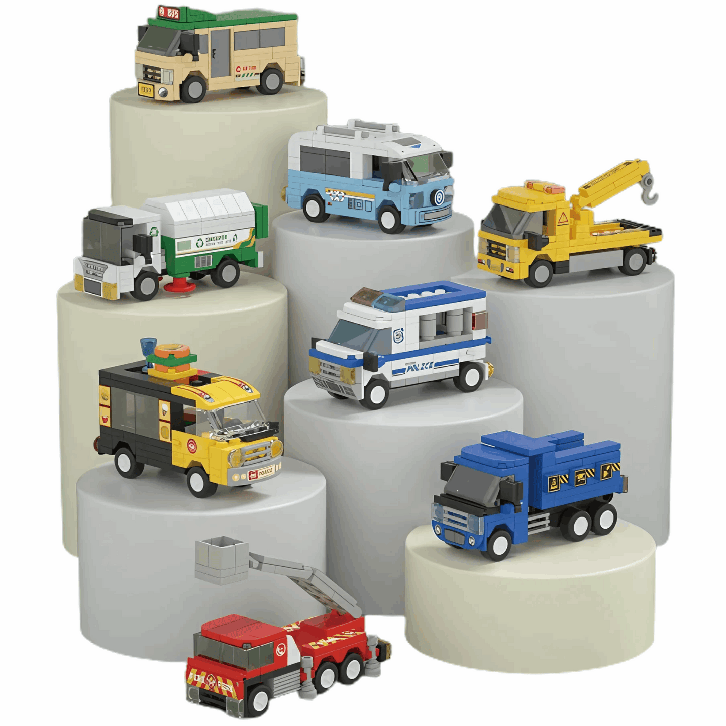 Vehículos de Construcción y Ciudad con Bloques Lego
