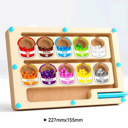 Tablero de Laberinto Magnético con Bolitas de Colores