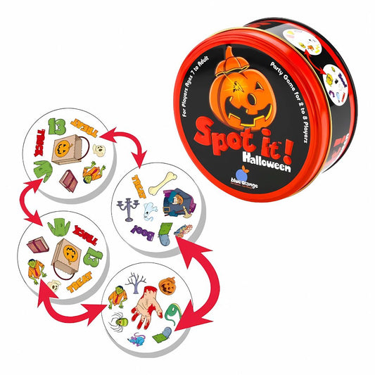 Juego de Mesa Spot It Halloween - Juego de Agilidad Visual Temático