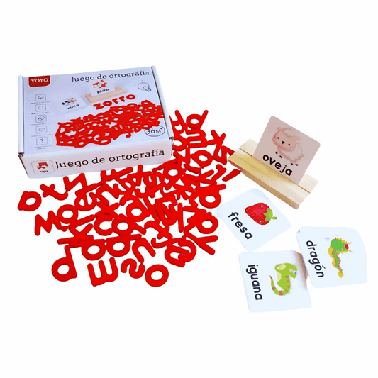 Juego de Ortografía Sensorial con Tarjetas y Letras