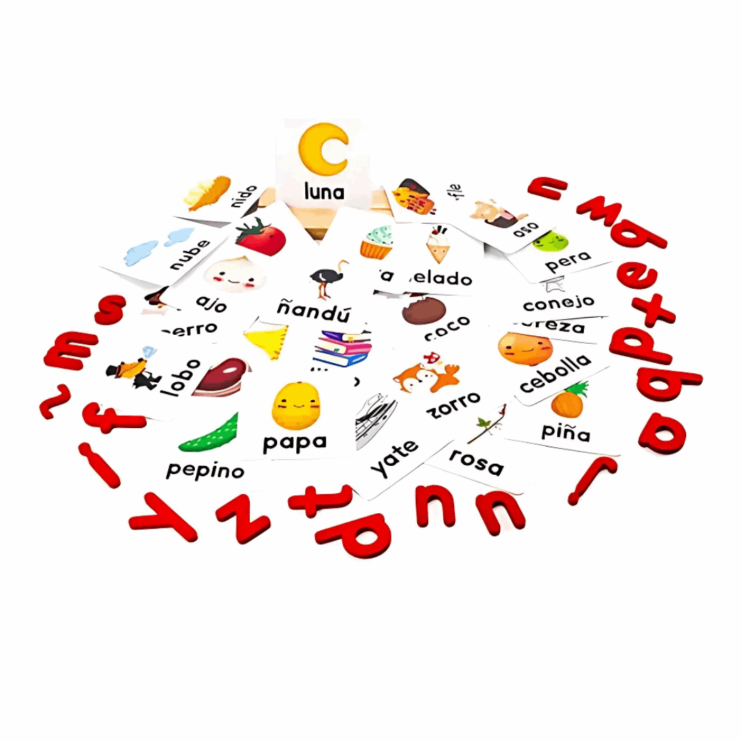 Juego de Ortografía Sensorial con Tarjetas y Letras