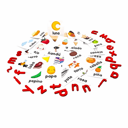 Juego de Ortografía Sensorial con Tarjetas y Letras