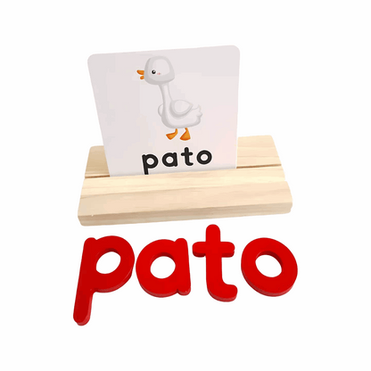 Juego de Ortografía Sensorial con Tarjetas y Letras