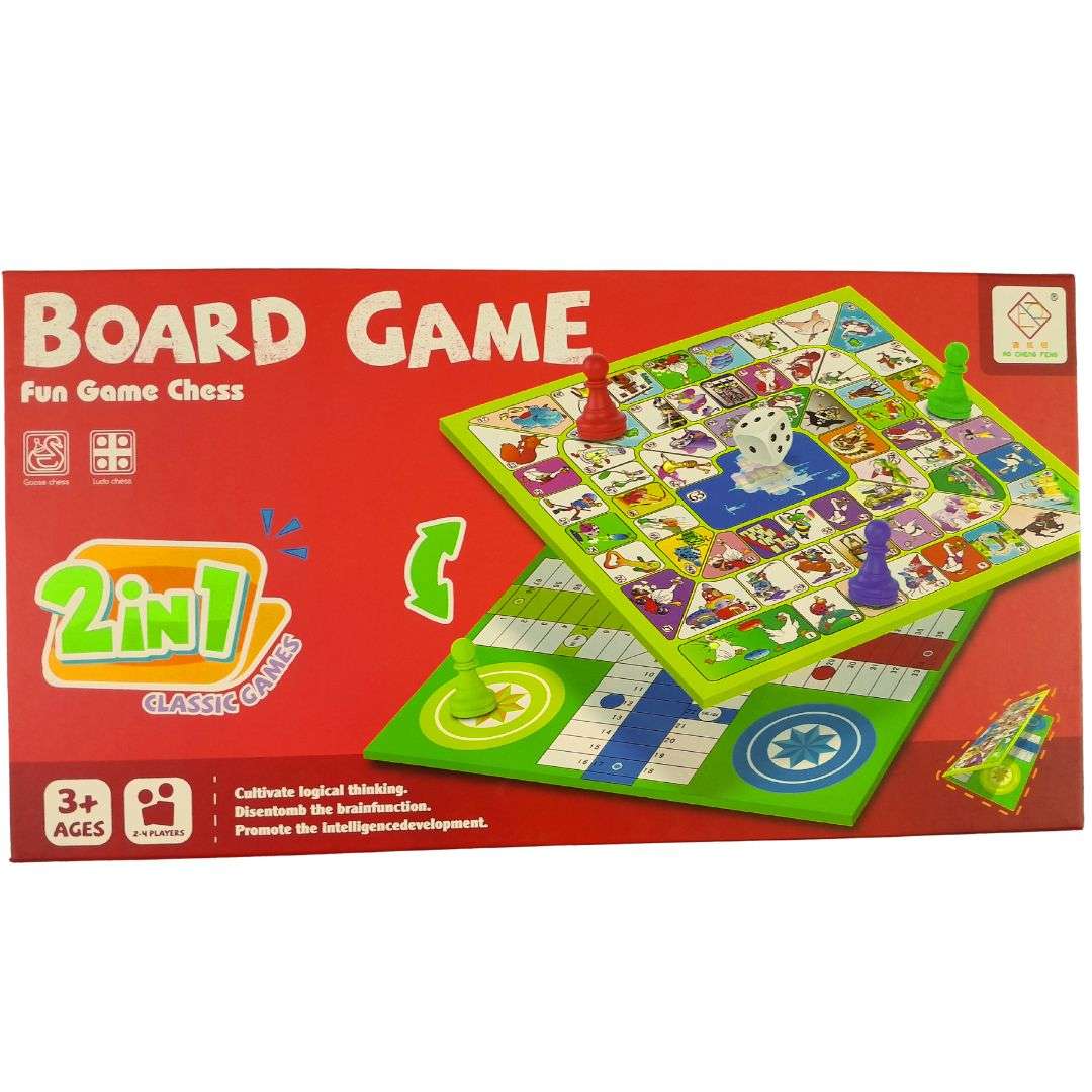 Juego de Mesa 2 en 1 – Ludo y Juego de la Oca Clásico