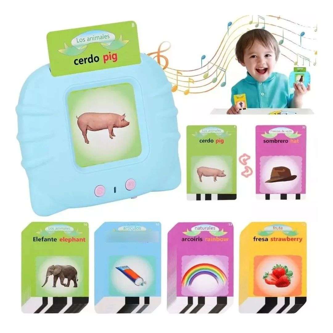 Máquina de Tarjetas Didácticas – 112 Palabras en Inglés y Español con Sonido