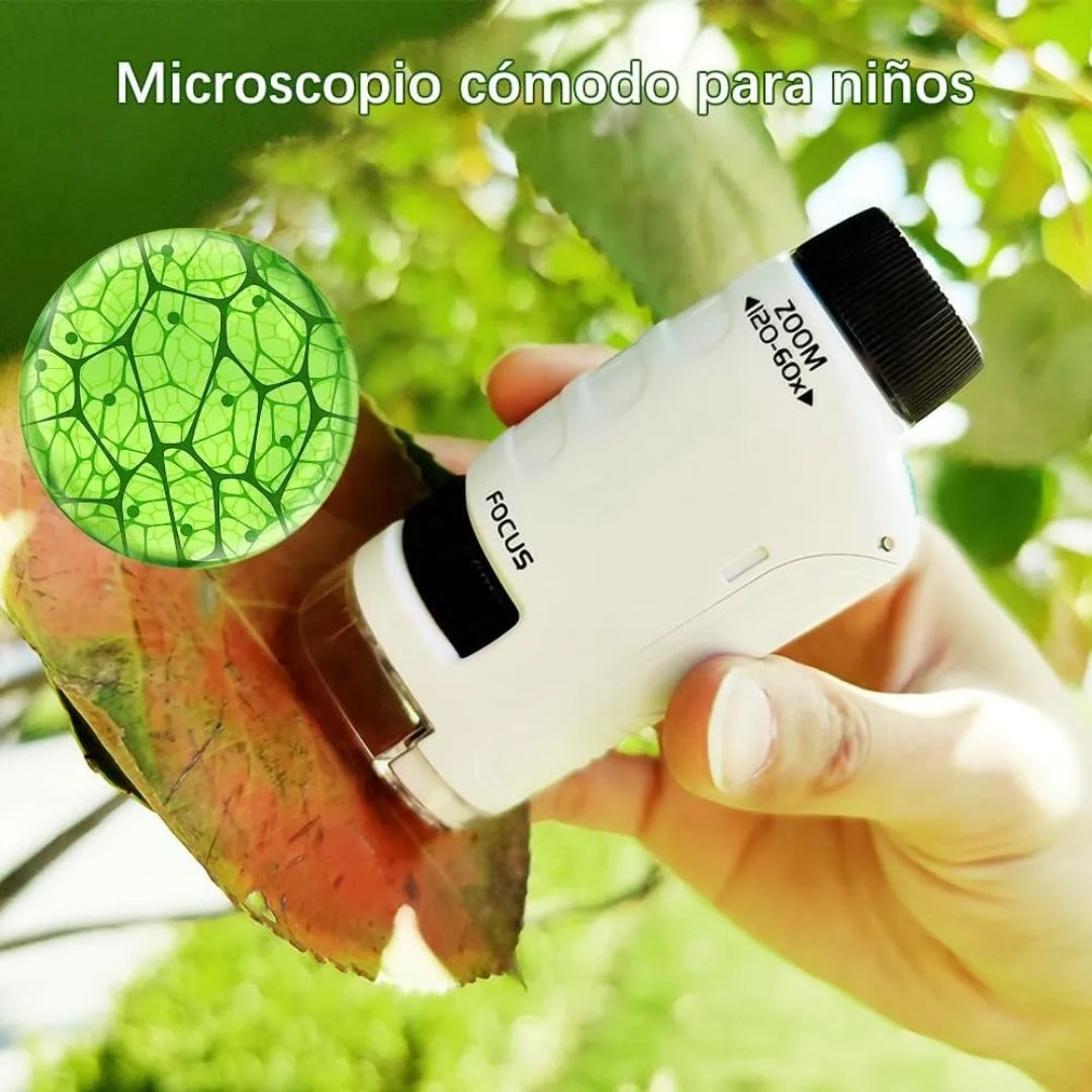 Microscopio Portátil 60x a 120x - Exploración Científica desde Casa