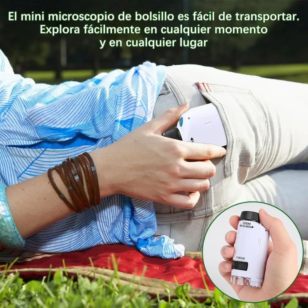 Microscopio Portátil 60x a 120x - Exploración Científica desde Casa