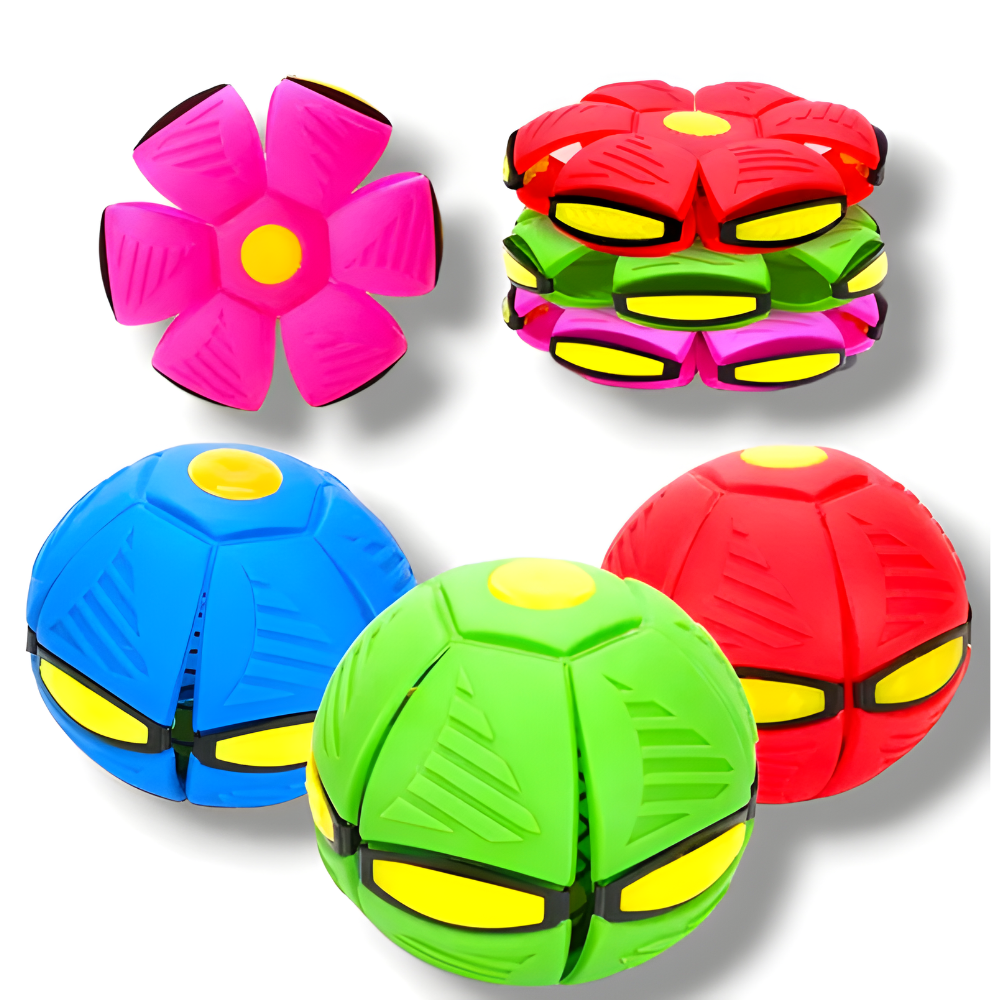 Pelota Transformable de Rebote Flat Ball – Juguete Deportivo y Sensorial 2 en 1