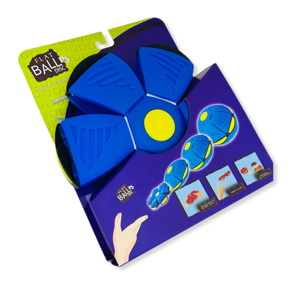 Pelota Transformable de Rebote Flat Ball – Juguete Deportivo y Sensorial 2 en 1