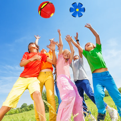 Pelota Transformable de Rebote Flat Ball – Juguete Deportivo y Sensorial 2 en 1