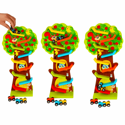 Pista Árbol De Autos Juguete Didáctico De Madera - Squirrel Taxiway