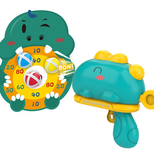 Pistola de Bolas con Diana Dinosaurio | Juego de Puntería Infantil