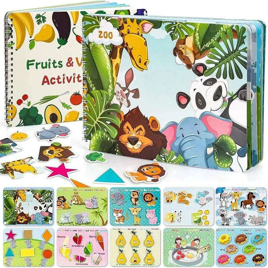 Libro de actividades con stickers - Quiet books temáticos