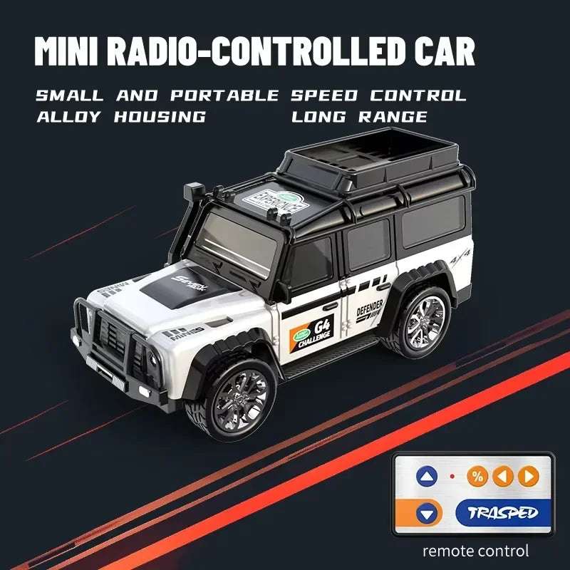 Mini Jeep RC 4x4 a Escala 1:64 – Auto Todoterreno con Control Remoto