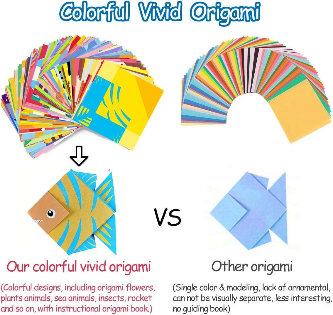 Set de origami diferentes niveles