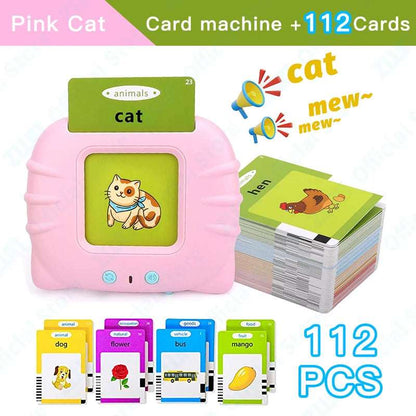 Máquina de Tarjetas Didácticas – 112 Palabras en Inglés con Sonido