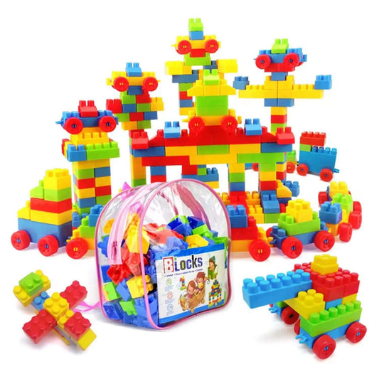 Bloques de construcción tipo ensamblables (130 piezas)
