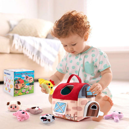Granja sensorial con animales de peluche