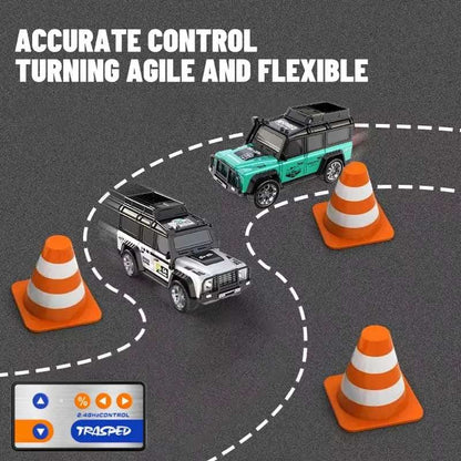 Mini Jeep RC 4x4 a Escala 1:64 – Auto Todoterreno con Control Remoto