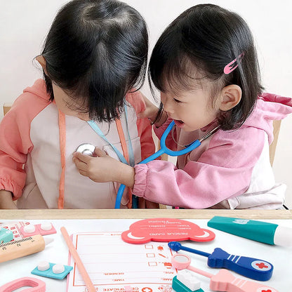 Set de Médico de Madera para Niños – Juego de Doctor y Dentista con 20 Piezas