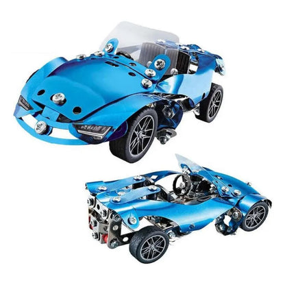 Set de Construcción Auto Metálico Azul – 208 piezas | Juguete Educativo STEM