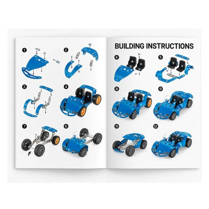 Set de Construcción Auto Metálico Azul – 208 piezas | Juguete Educativo STEM