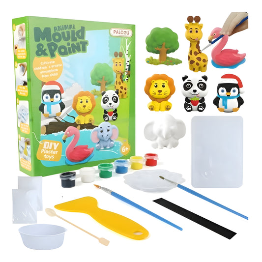 Set de Manualidades Animales "Mould & Paint" - Moldea y Pinta