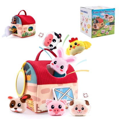 Granja sensorial con animales de peluche