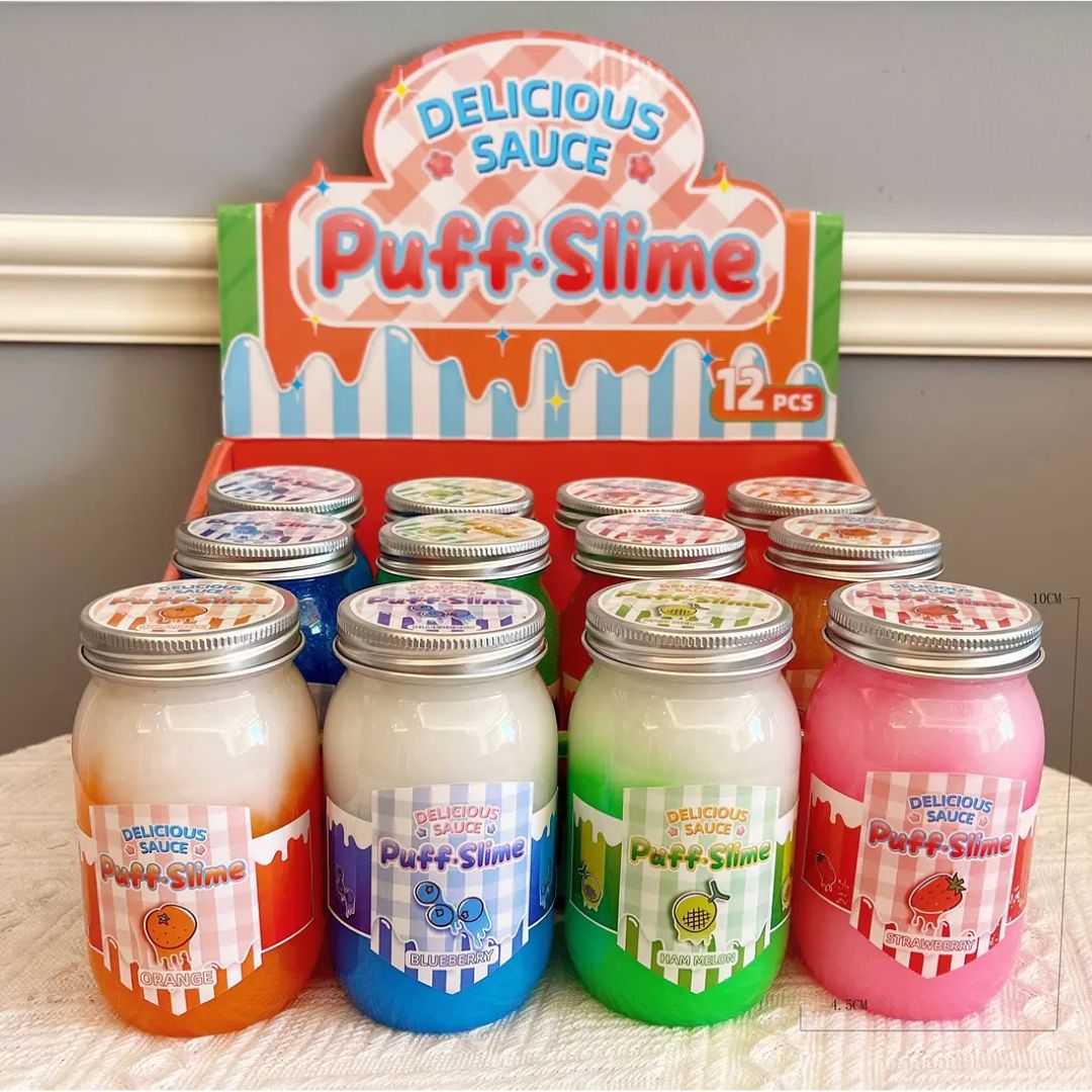 Slime Puff Yogur en Frasco
