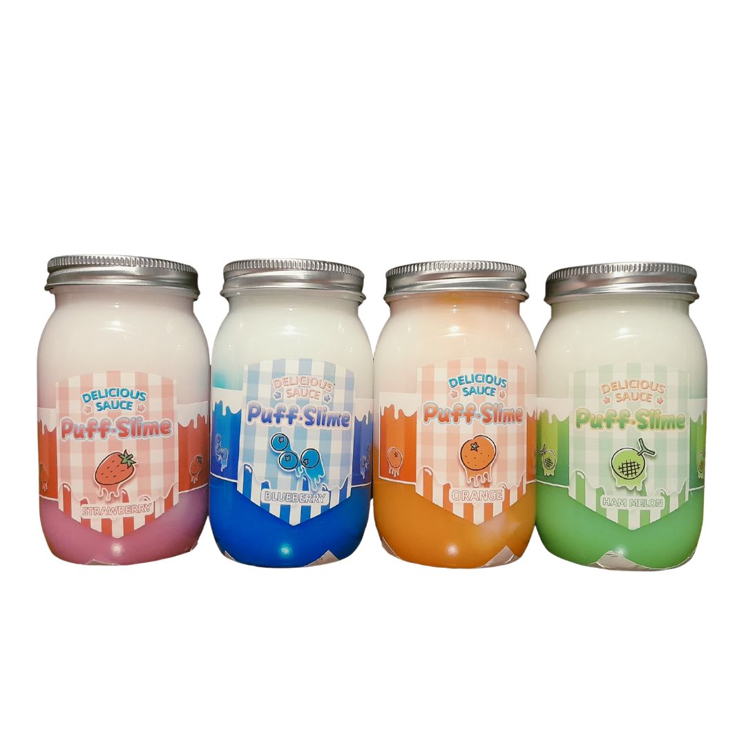 Slime Puff Yogur en Frasco